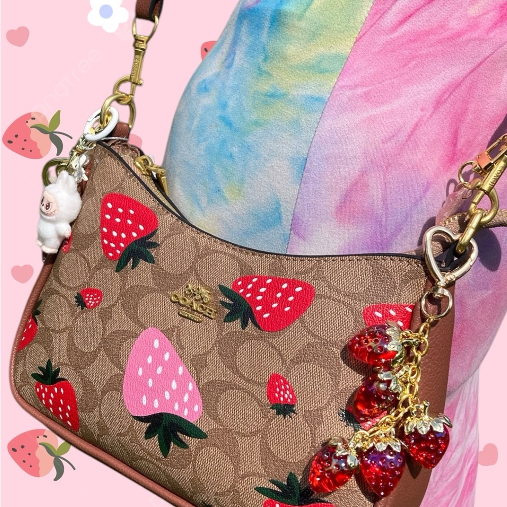 Coach Strawberry Purse NWT includes charms